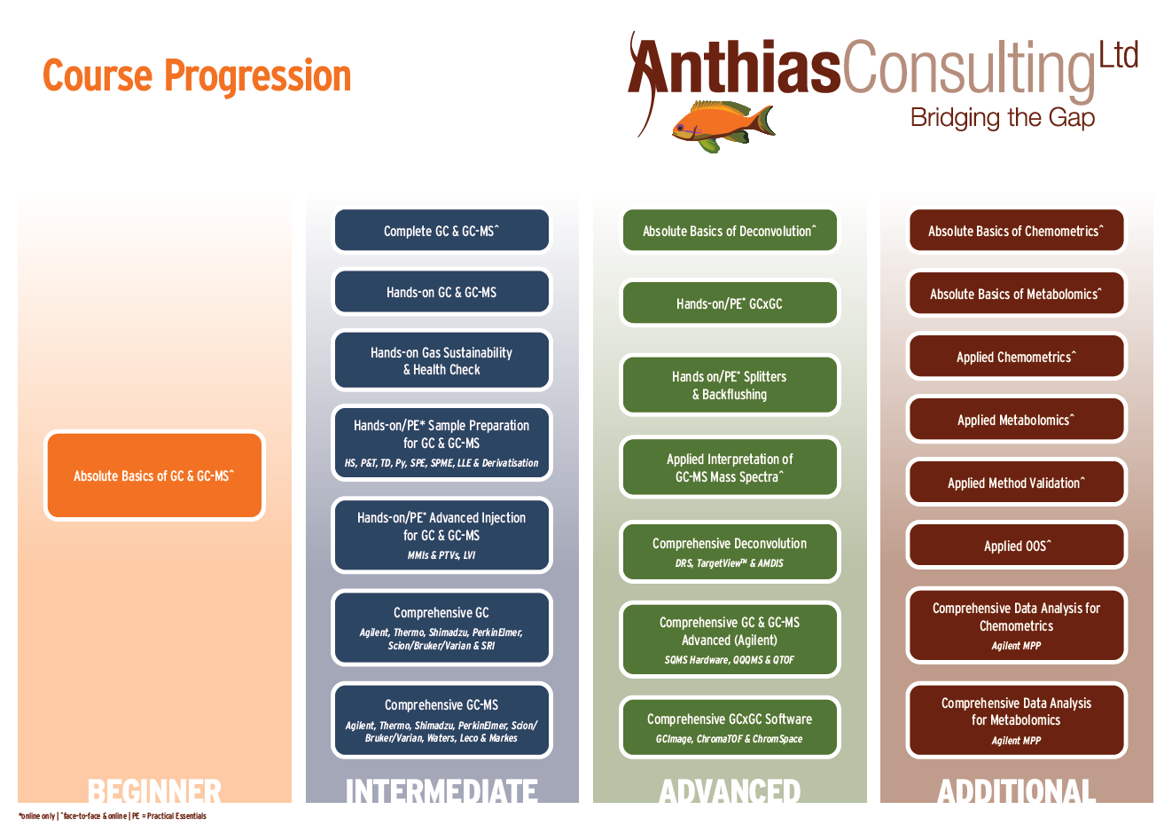 Training course progression flowchart